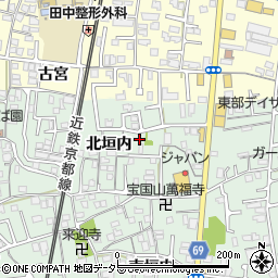 京都府城陽市久世北垣内95周辺の地図