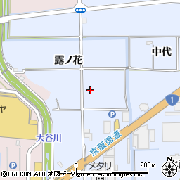 京都府八幡市戸津露ノ花周辺の地図
