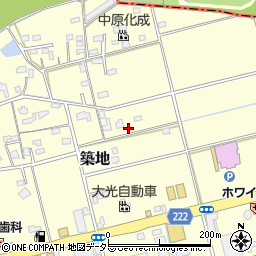 静岡県藤枝市築地200周辺の地図