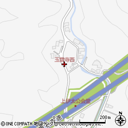 玉雲寺西周辺の地図