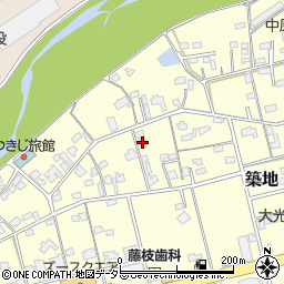 静岡県藤枝市築地161周辺の地図