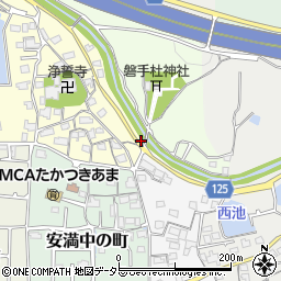 大阪府高槻市安満北の町9-24周辺の地図
