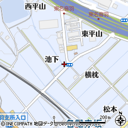 愛知県豊川市赤坂町池下119周辺の地図