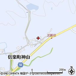 滋賀県甲賀市信楽町神山127周辺の地図
