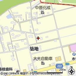 静岡県藤枝市築地197周辺の地図