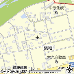 静岡県藤枝市築地189周辺の地図