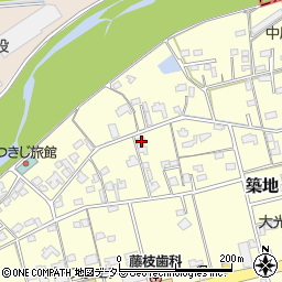 静岡県藤枝市築地160周辺の地図