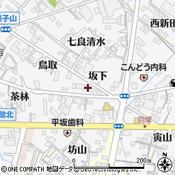 愛知県西尾市平坂町坂下7-1周辺の地図