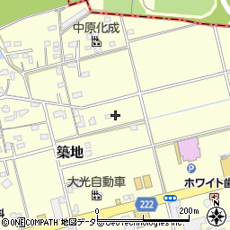 静岡県藤枝市築地203周辺の地図