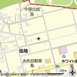 静岡県藤枝市築地203周辺の地図