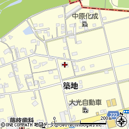 静岡県藤枝市築地193周辺の地図