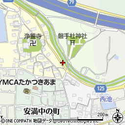 大阪府高槻市安満北の町9-22周辺の地図