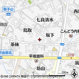 愛知県西尾市平坂町坂下7-4周辺の地図