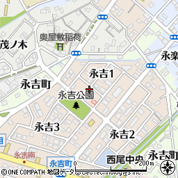 愛知県西尾市永吉1丁目51周辺の地図