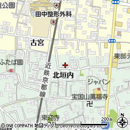 京都府城陽市久世北垣内58周辺の地図