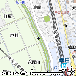 愛知県幸田町（額田郡）六栗（障泥掛）周辺の地図