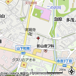 愛知県西尾市山下町泡原周辺の地図