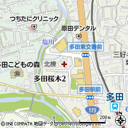 日商岩井多田マンション北棟周辺の地図