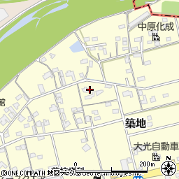 静岡県藤枝市築地179周辺の地図