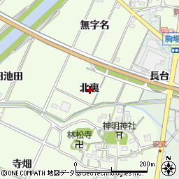 愛知県西尾市室町北裏周辺の地図