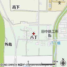 京都府城陽市久世八丁周辺の地図