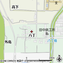 京都府城陽市久世（八丁）周辺の地図