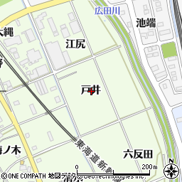 愛知県額田郡幸田町六栗戸井周辺の地図