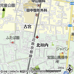 京都府城陽市久世北垣内55周辺の地図