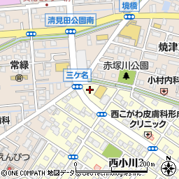 ユニクロ焼津店駐車場周辺の地図