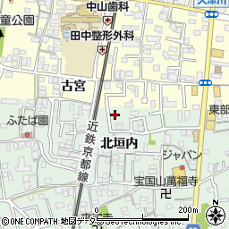 京都府城陽市久世北垣内56周辺の地図