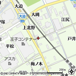 愛知県額田郡幸田町六栗下北野12周辺の地図