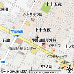 愛知県西尾市徳次町下十五夜47周辺の地図