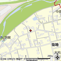 静岡県藤枝市築地112周辺の地図