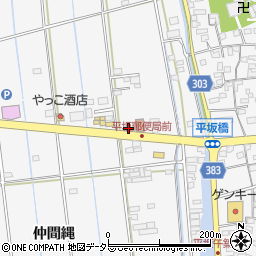 愛知県西尾市平坂町上縄41周辺の地図