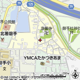 大阪府高槻市安満北の町5-2周辺の地図