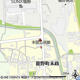 兵庫県たつの市龍野町末政86周辺の地図