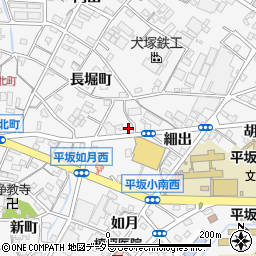 愛知県西尾市平坂町細出24周辺の地図