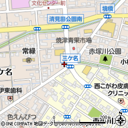 静岡県焼津市三ケ名1139周辺の地図