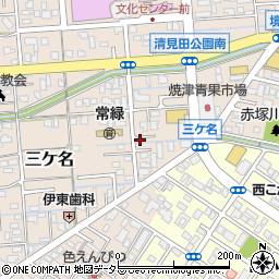 静岡県焼津市三ケ名1136周辺の地図