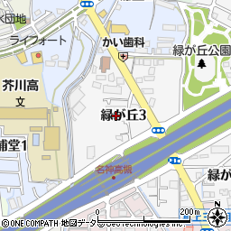 大阪府高槻市緑が丘3丁目7周辺の地図