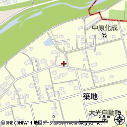 静岡県藤枝市築地83周辺の地図