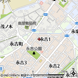 愛知県西尾市永吉1丁目20周辺の地図