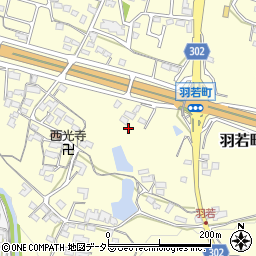 三重県亀山市羽若町周辺の地図
