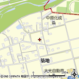 静岡県藤枝市築地77周辺の地図