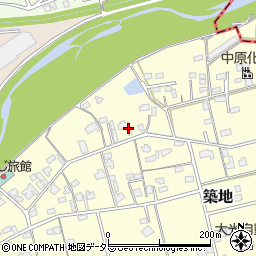 静岡県藤枝市築地110周辺の地図