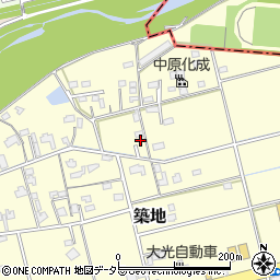 静岡県藤枝市築地76-1周辺の地図