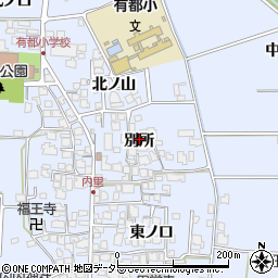 京都府八幡市内里別所周辺の地図