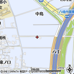 京都府八幡市内里砂田107周辺の地図
