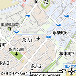 愛知県西尾市永吉1丁目11周辺の地図