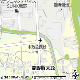 兵庫県たつの市龍野町末政88周辺の地図